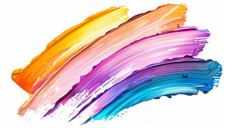 Vibrant abstract paintbrush strokes in various colors. Colorful painting, creative art, artistic...