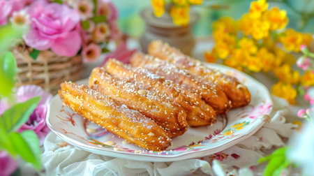 Crispy deep-fried bananas dusted with sesame seeds and sugar. Kluay Kaek, a popular Thai snack....