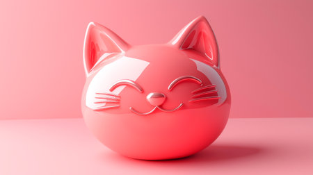 Cheerful cartoon cat character with whimsical design. concept of playful imagination, whimsy, cute characters, joyful art.の写真素材