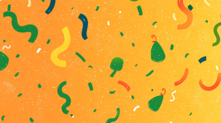 Colorful Abstract Pattern Background with Quirky Elements Celebrating April Fools Day as Festive...