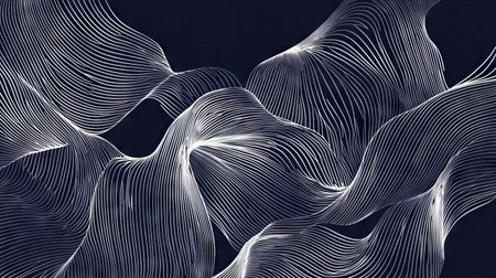 Elegant abstract background in line art style featuring geometric waves. concept of modern design, fluid motion, minimalist patterns.の写真素材