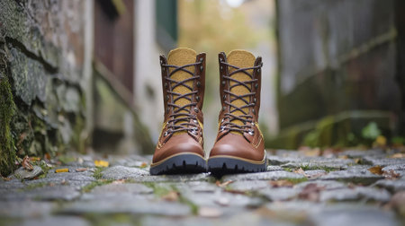Sustainable eco-friendly boots made with recycled cotton for conscious fashion and outdoor...