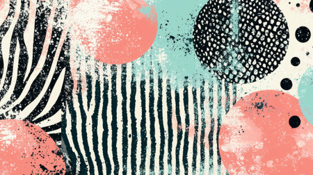 Abstract background with animal print inspired elements, grunge textures and colorful shapes....