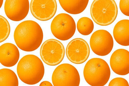 Png set of vibrant oranges isolated on transparent background. concept of fresh citrus fruits, health, organic food, vitamin c source, juicy orange slices, tropical decor.の写真素材
