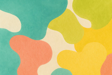 Colorful abstract organic shapes on textured background illustration. concept of modern art,...