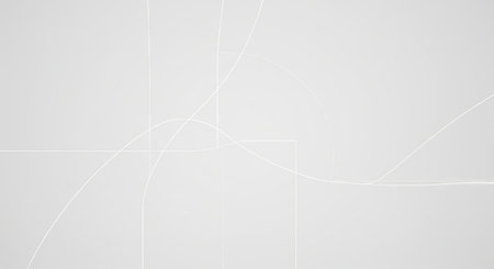 Conceptual minimalist abstract art with trendy white color for 2026 featuring elegant curves and lines. concept of modern aesthetic, sophisticated design, visual harmony.の写真素材