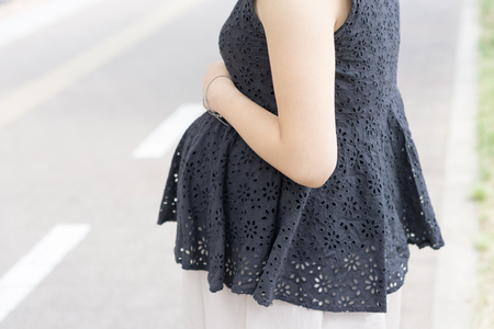 Pregnant Japanese womenの写真素材