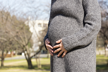 Pregnant Japanese womenの写真素材