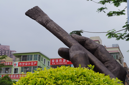 painting hand Statueのeditorial素材