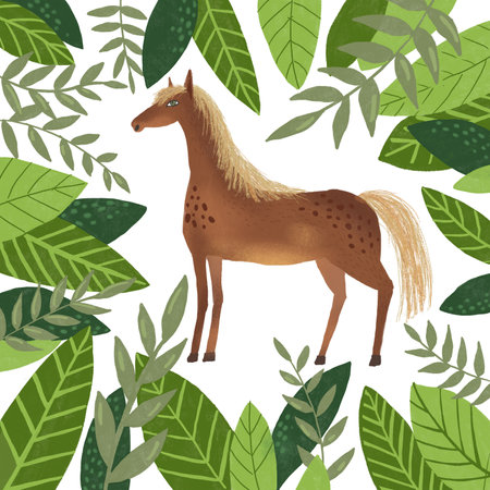 Image of horse, cartoon styleの写真素材