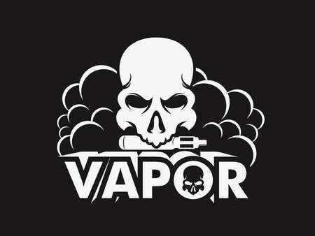 skull vape logoのイラスト素材