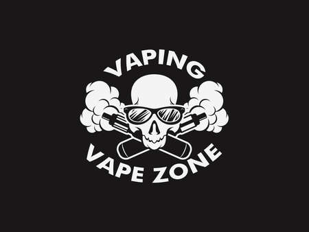 skull vape logoのイラスト素材