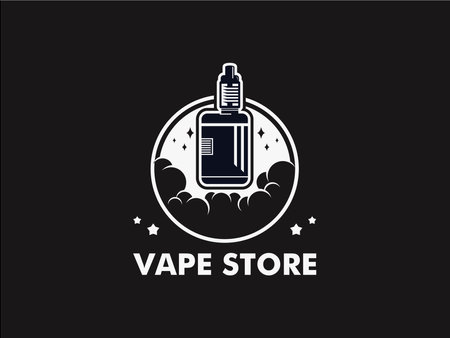vape shop logo vectorのイラスト素材