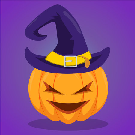 halloween pumpkin illustration vectorのイラスト素材
