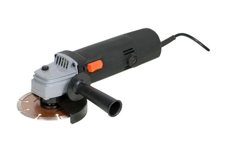 angle grinder isolated over white backgroundの写真素材