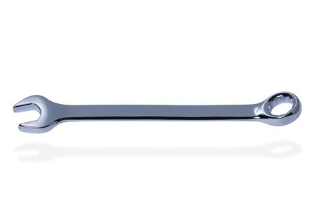 Spanner isolated on white backgroundの写真素材