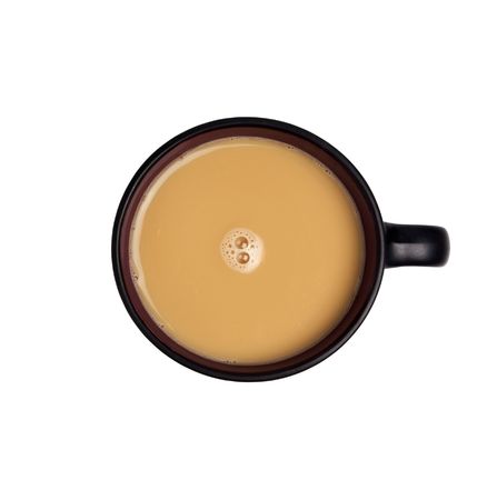 Coffee cappuccino isolated over white backgroundの写真素材