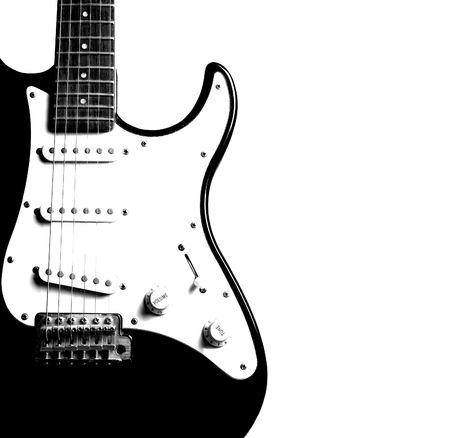 guitar isolated over white backgroundの写真素材