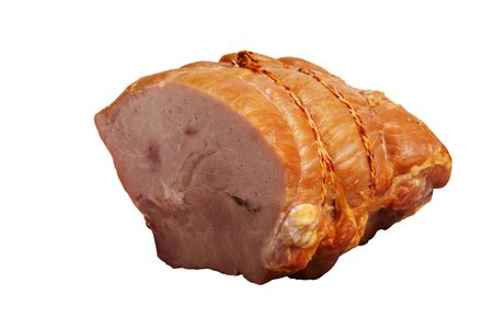 isolated smoked hamの写真素材