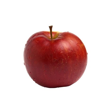 Red apple isolated over white backgroundの写真素材