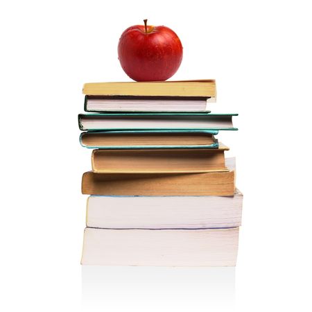 books isolated over white backgroundの写真素材