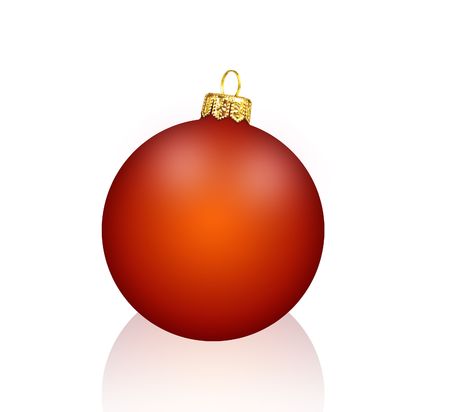 Christmas ball on white backgroundの写真素材