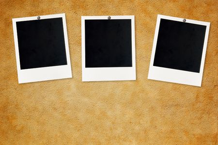 Photo frameworks on background image with interesting texture old wall の写真素材