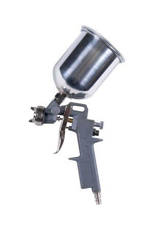 Spray gun isolated over white backgroundの写真素材
