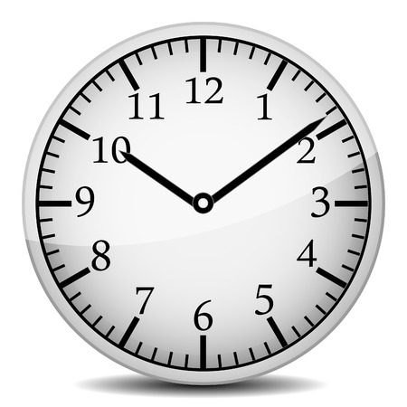 wall clock isolated on a whiteのイラスト素材