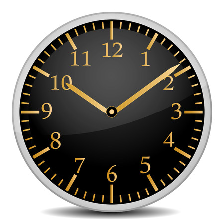 wall clock isolated on a whiteのイラスト素材