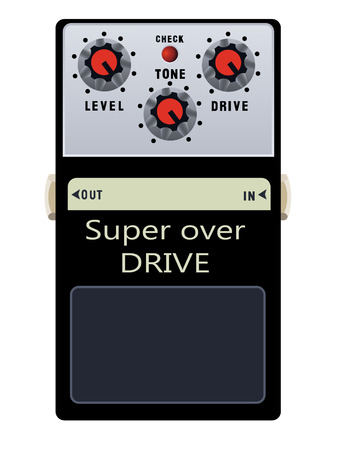 Guitar Pedal isolated on a white backgroundのイラスト素材