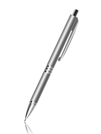 metallic pen isolated on a whiteのイラスト素材