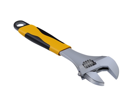 Adjustable wrench isolated on a whiteのイラスト素材
