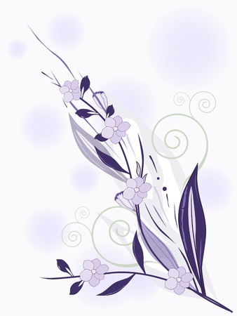 abstract flowers backgroundのイラスト素材