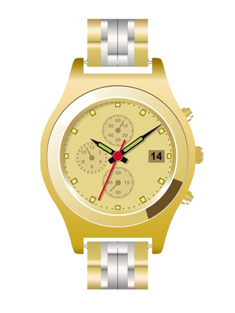 Classic Analog Men's Wrist Watchのイラスト素材
