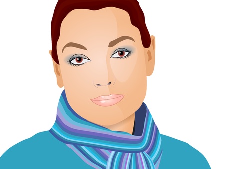 portrait of a pretty girlのイラスト素材