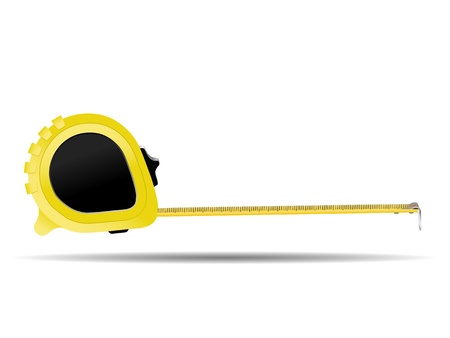 tape measure isolated on white backgroundのイラスト素材