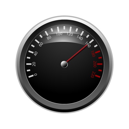 Speedometer isolated on a white backgroundのイラスト素材