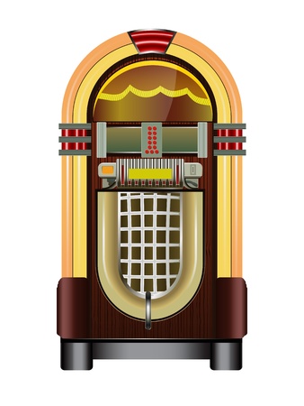 jukebox isolated on a white backgroundのイラスト素材