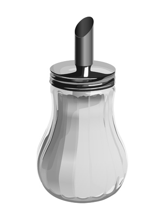 Sugar bowl isolated on a white backgroundのイラスト素材