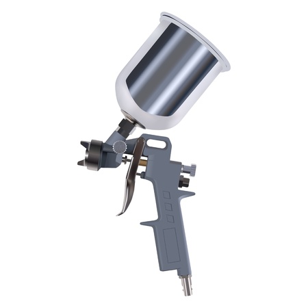 Spray gun isolated over white backgroundのイラスト素材