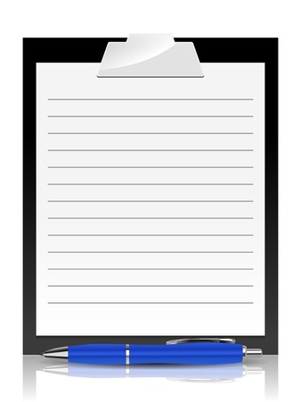 clipboard with penのイラスト素材