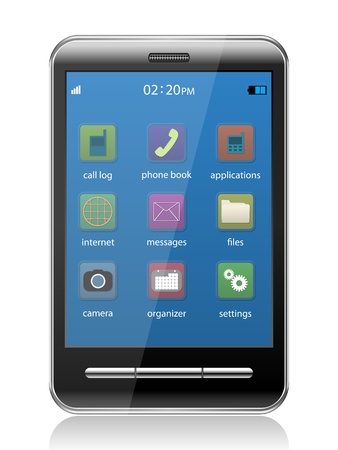 Touchscreen smartphoneのイラスト素材