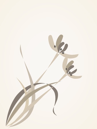 wild orchidのイラスト素材