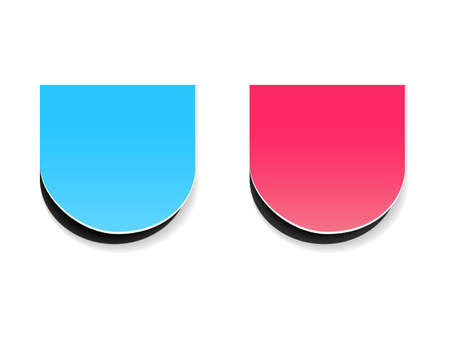 two labels on a white backgroundのイラスト素材