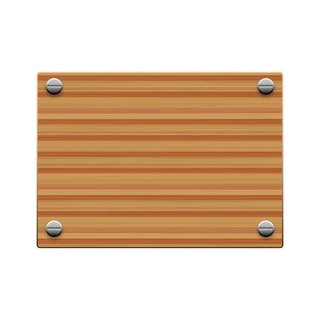 Wooden sign on a whiteのイラスト素材