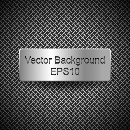 plate on metal background のイラスト素材