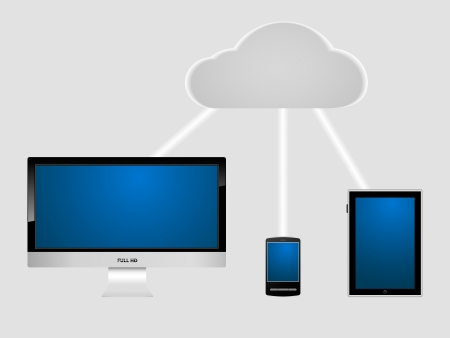 Cloud computing conceptのイラスト素材