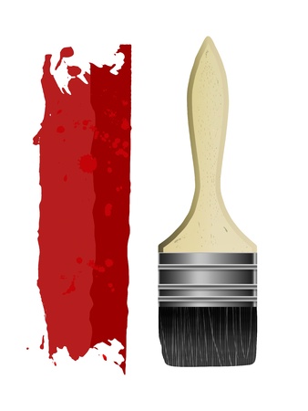 Paint brush isolated on a white background, vectorのイラスト素材