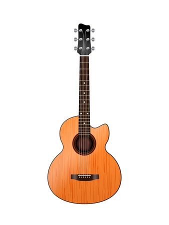 acoustic guitar on a whiteのイラスト素材